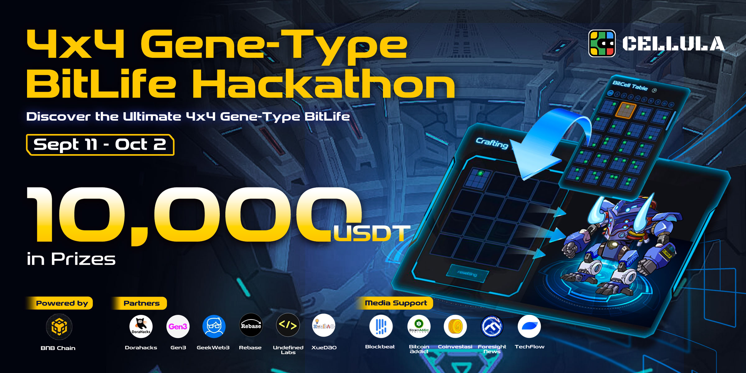 Cellula 4x4 Gene-Type BitLife Hackathon | Hackathon | DoraHacks
