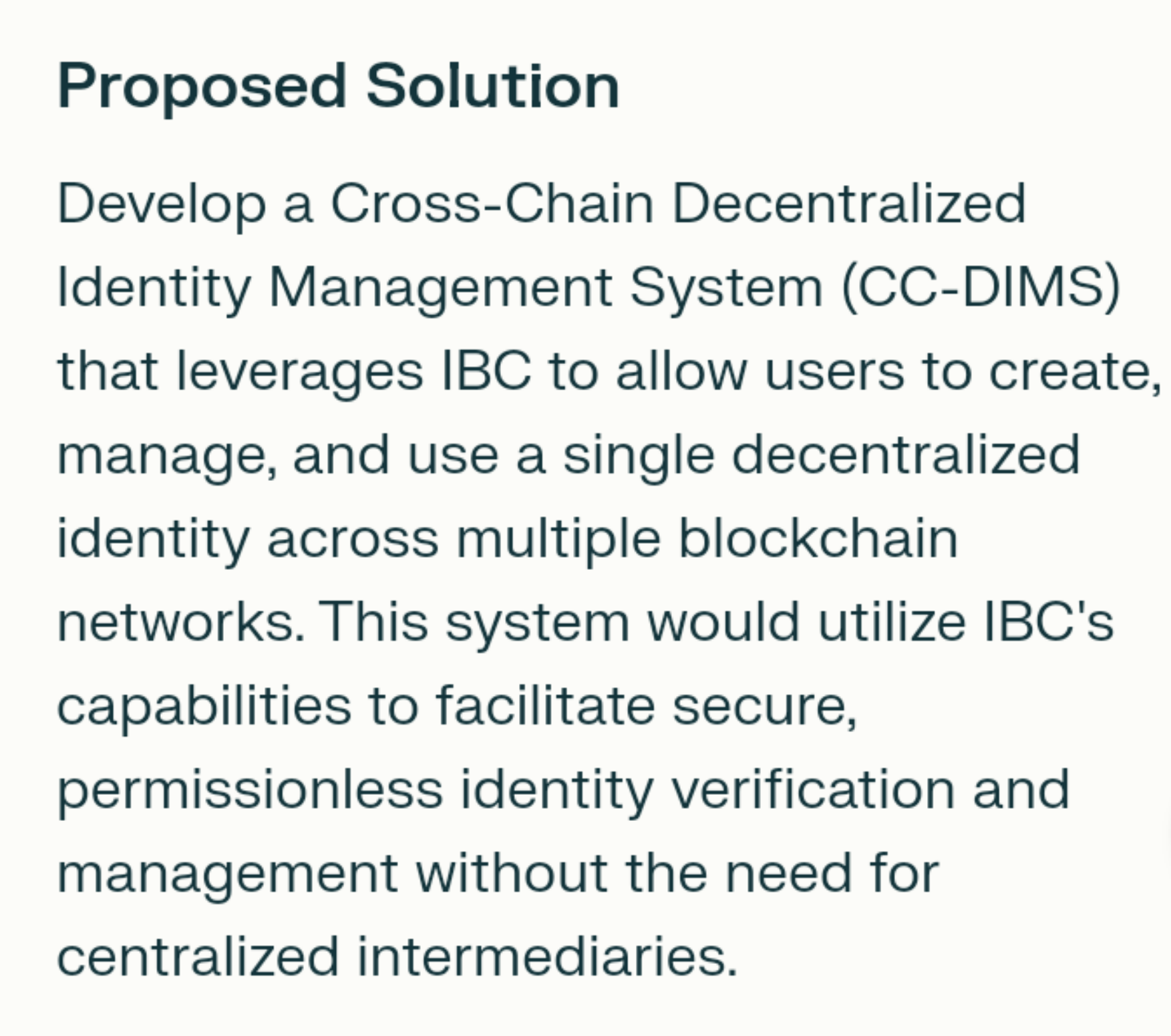 CrossChain Decentralized Identity Management System (CCDIMS) Buidls