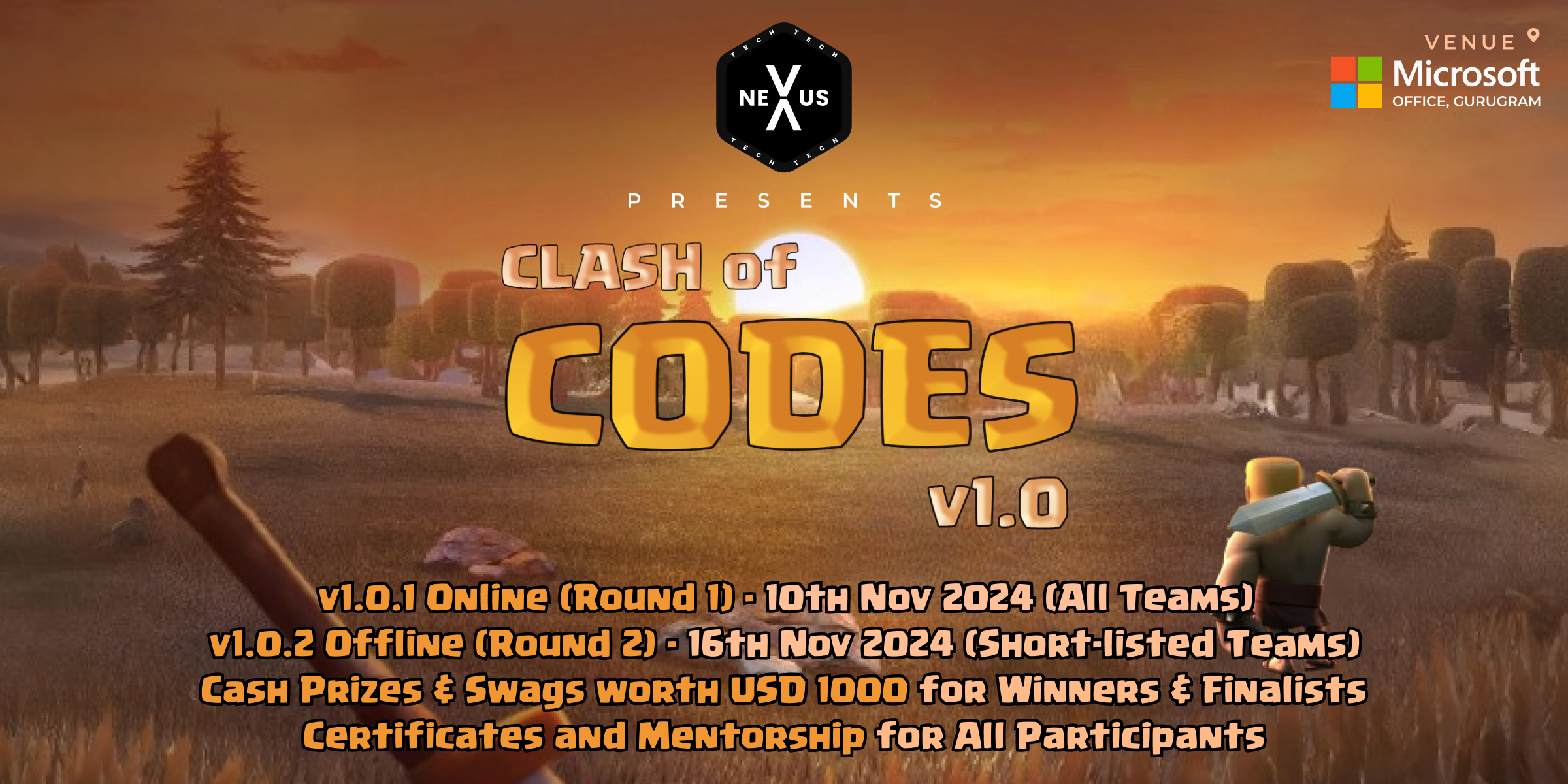 Clash Of Codes v1.0 | Grand Finale at Microsoft Gurugram In-Person ...