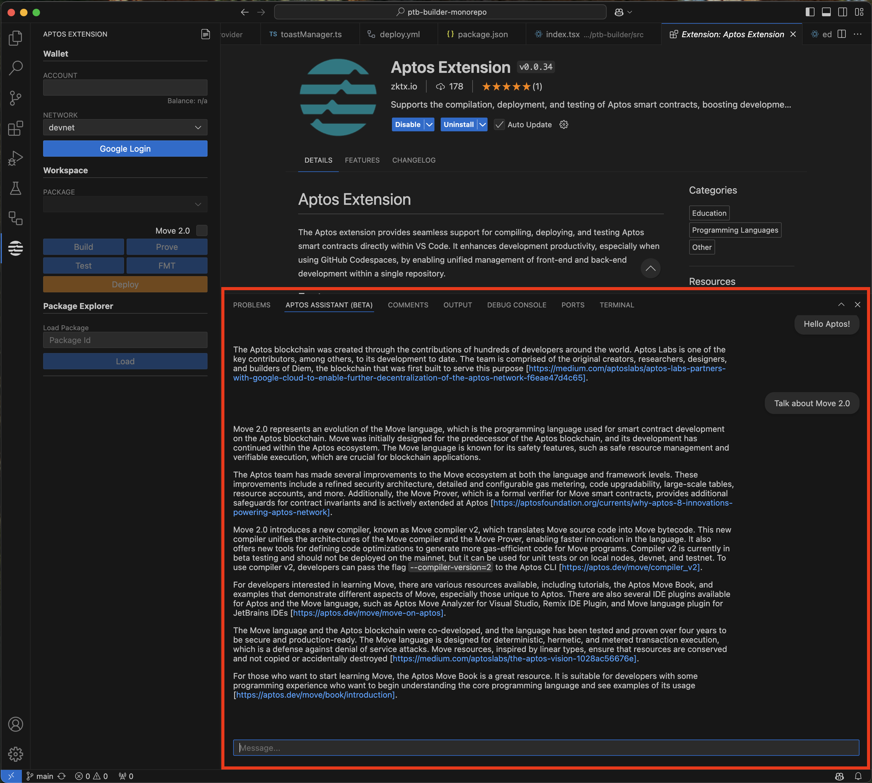 Aptos Extension | Buidls | DoraHacks