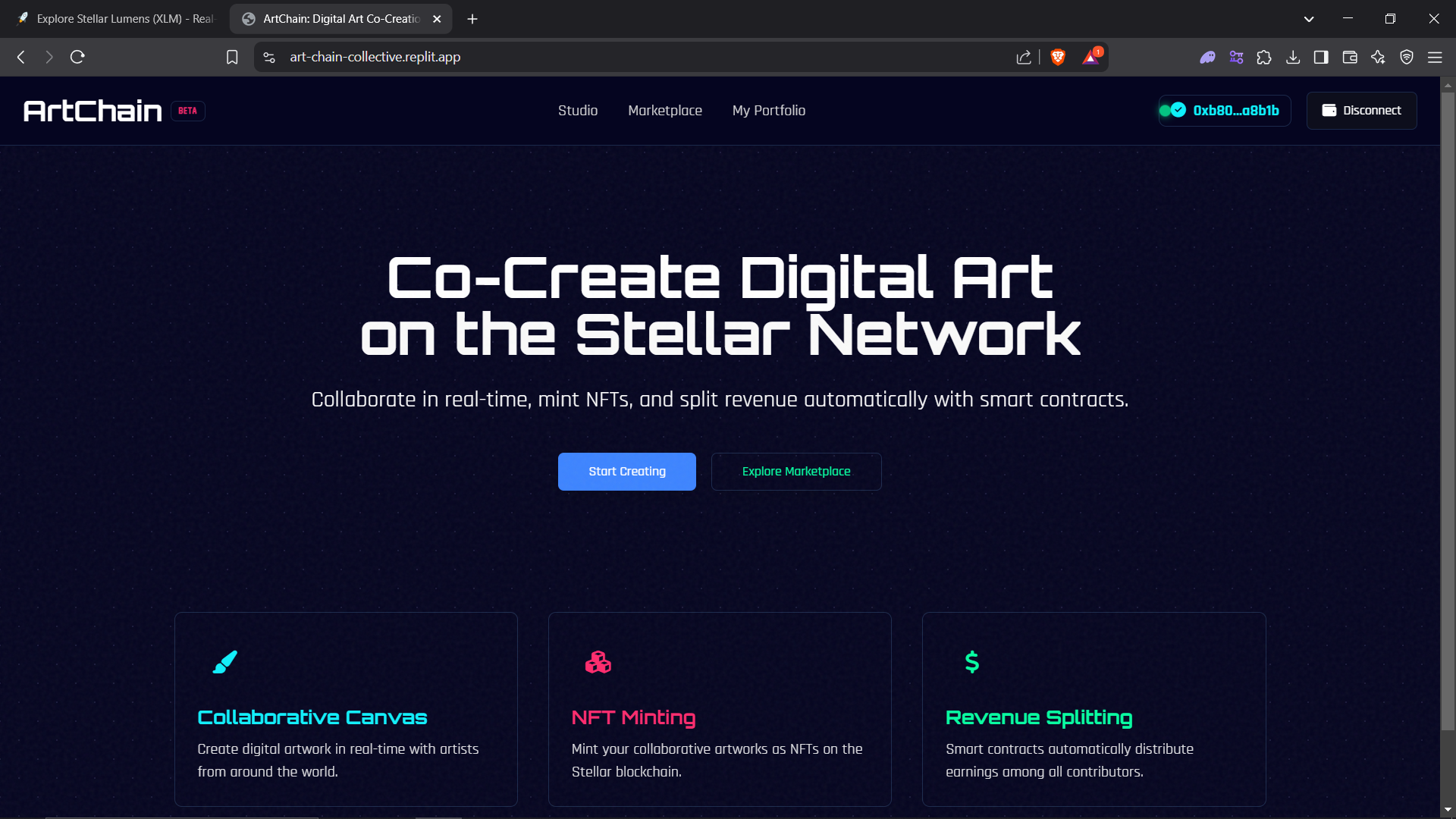 ArtChain: Collaborative Digital Art Platform on Stellar Blockchain | Buidls  | DoraHacks