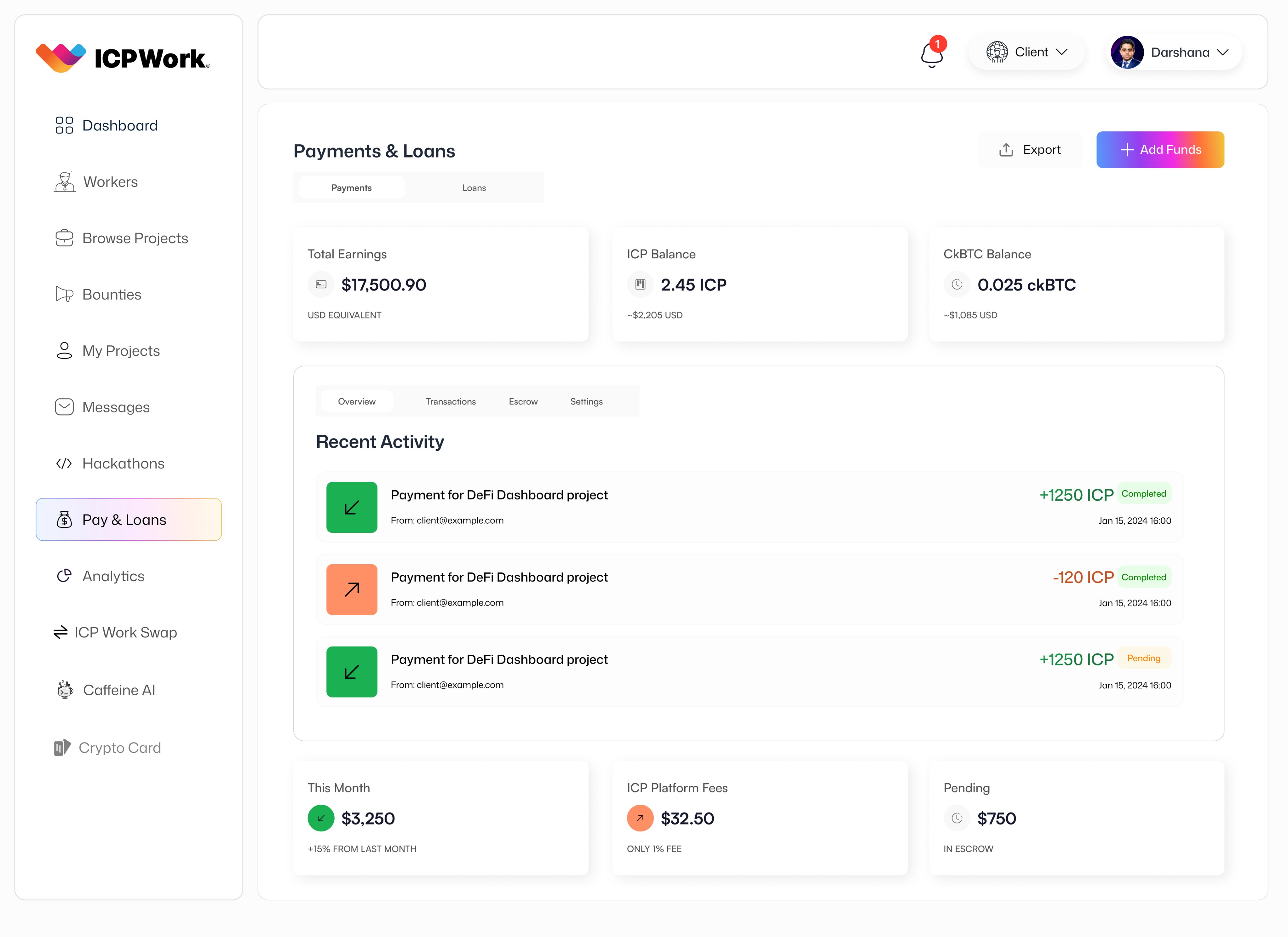 ICPWork | Buidls | DoraHacks