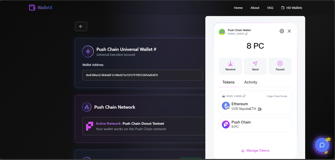 WalletX - Revolutionary AI-Powered Push Chain DeFi Platform | Buidls ...