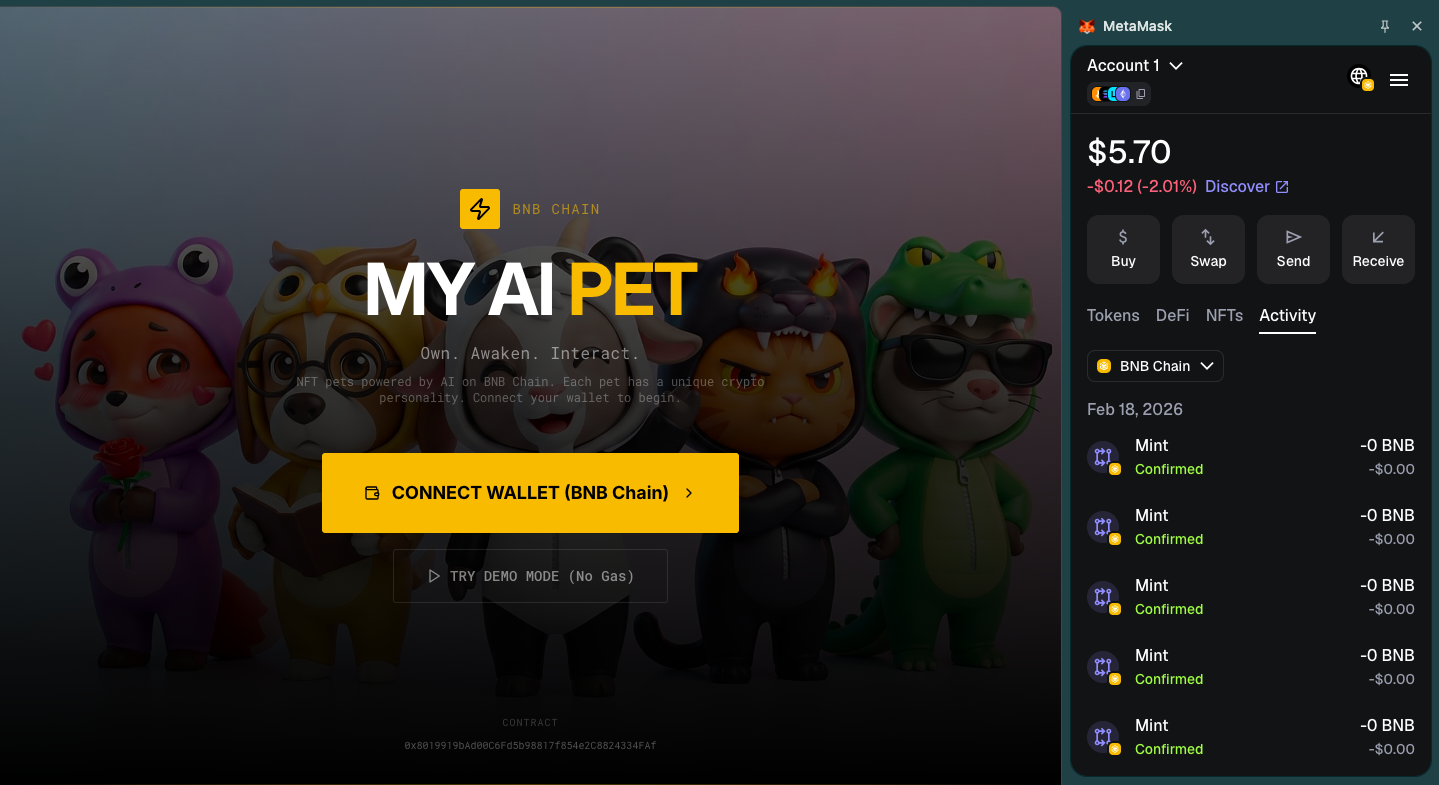 My AI Pet | Buidls | DoraHacks