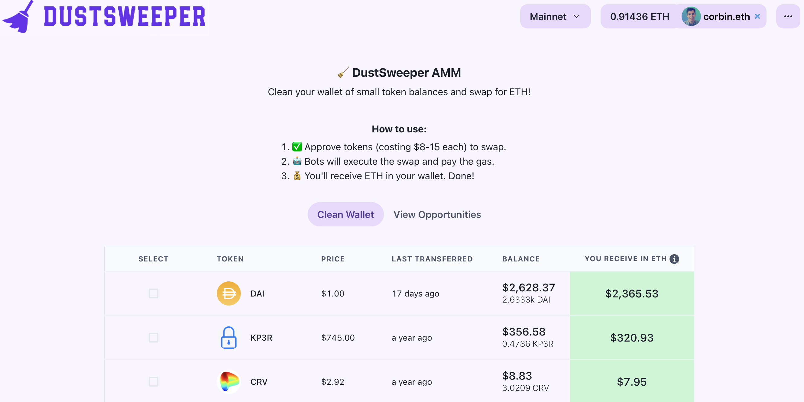 DustSweeper | Buidls | DoraHacks